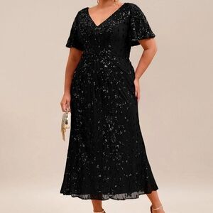 Sequin Mermaid Formal Dress Plus Size